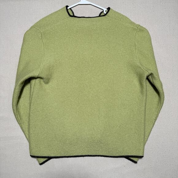 Vintage South Wool Green Floral Applique Cardigan Sweater Women’s Large Button - Picture 3 of 7